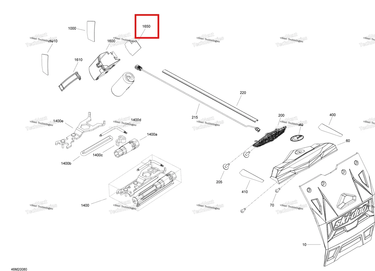 Деталь 514054827 на схеме узла 2020 Ski-Doo TUNDRA 600HO E-TEC Utilities