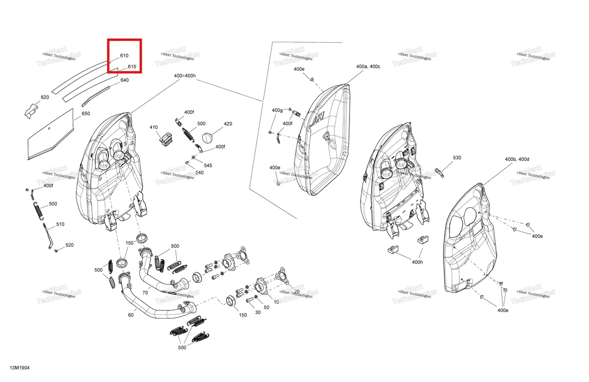 Деталь 514054829 на схеме узла 2019 Ski-Doo TUNDRA 600 ACE Exhaust