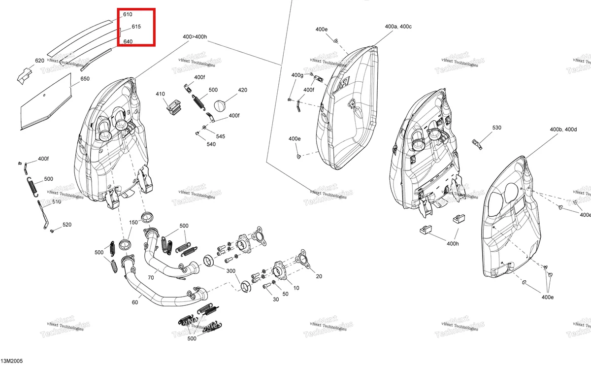 Деталь 514054830 на схеме узла 2020 Ski-Doo TUNDRA 600 ACE Engine - Exhaust