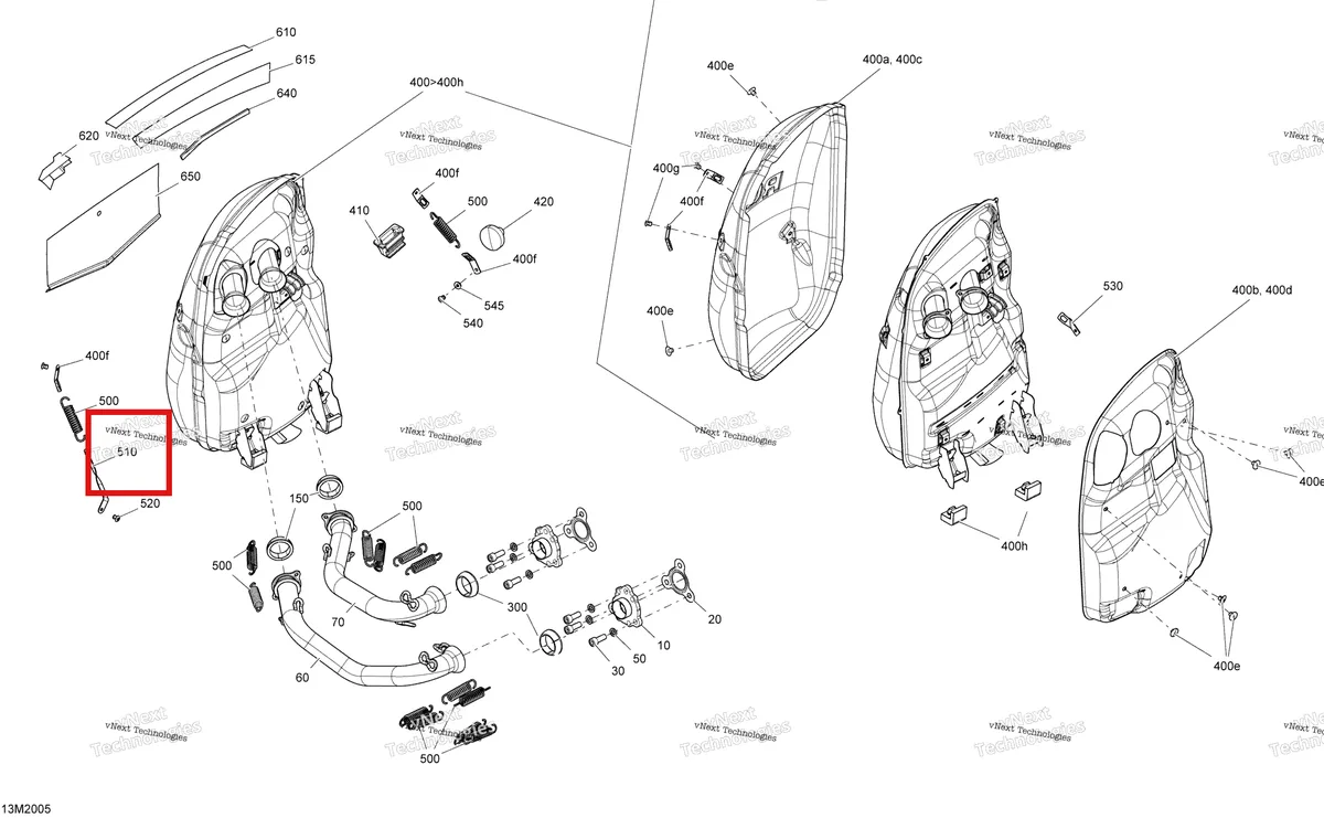 Деталь 514055030 (Кронштейн) на схеме узла 2020 Ski-Doo TUNDRA 600 ACE Engine - Exhaust