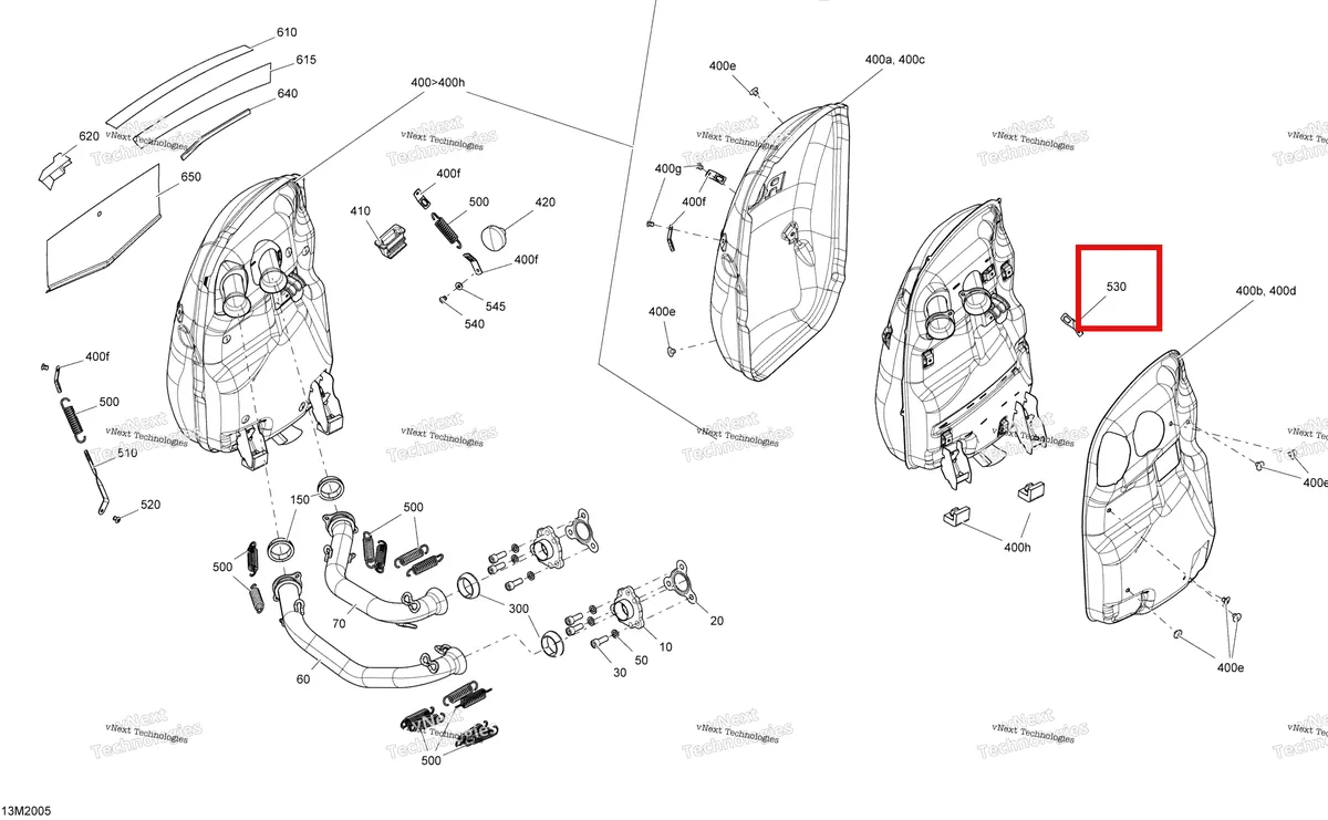 Деталь 514055037 (Кронштейн) на схеме узла 2020 Ski-Doo TUNDRA 600 ACE Engine - Exhaust