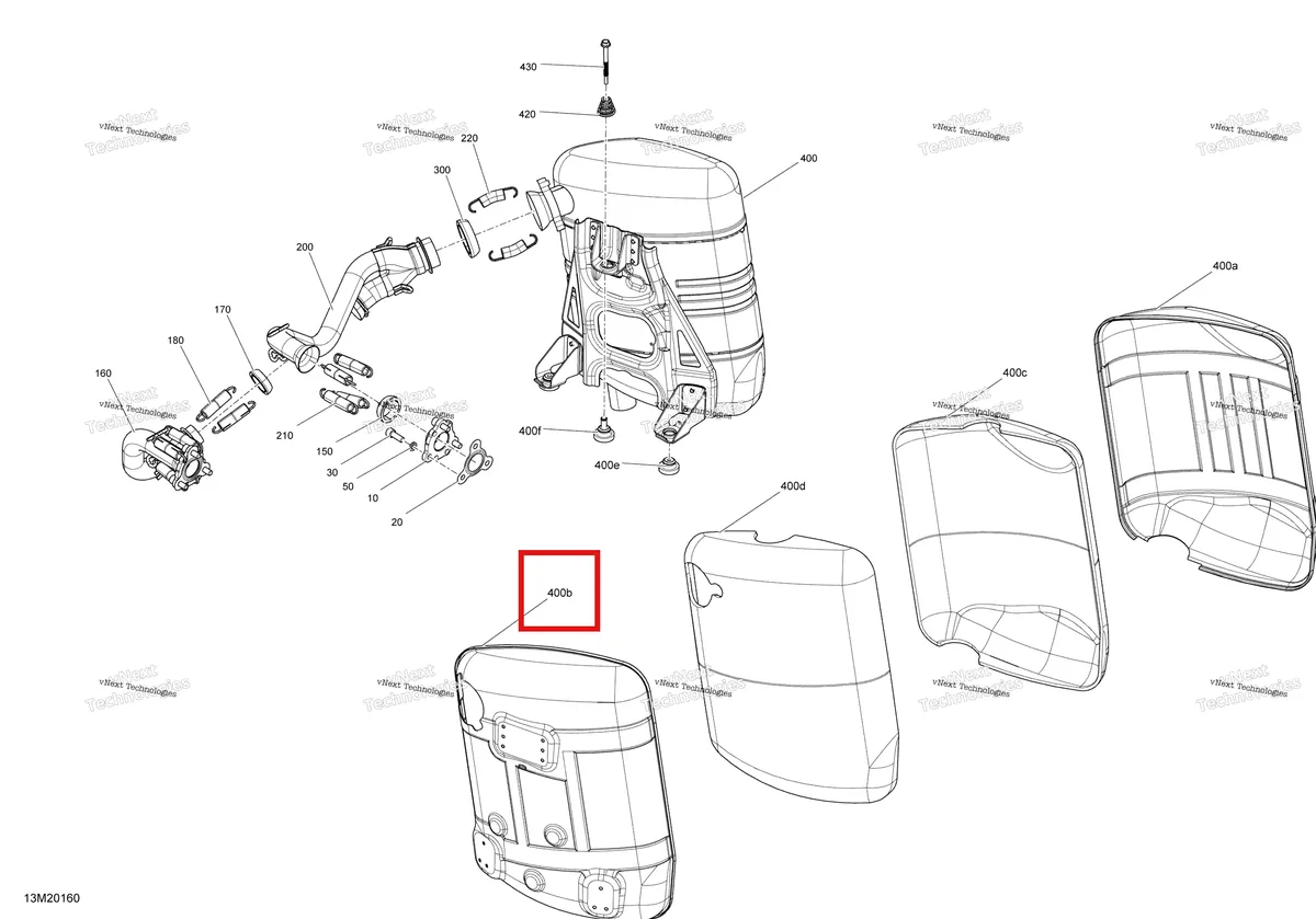 Деталь 514055482 на схеме узла 2020 Ski-Doo RENEGADE 600 ACE Engine - Exhaust