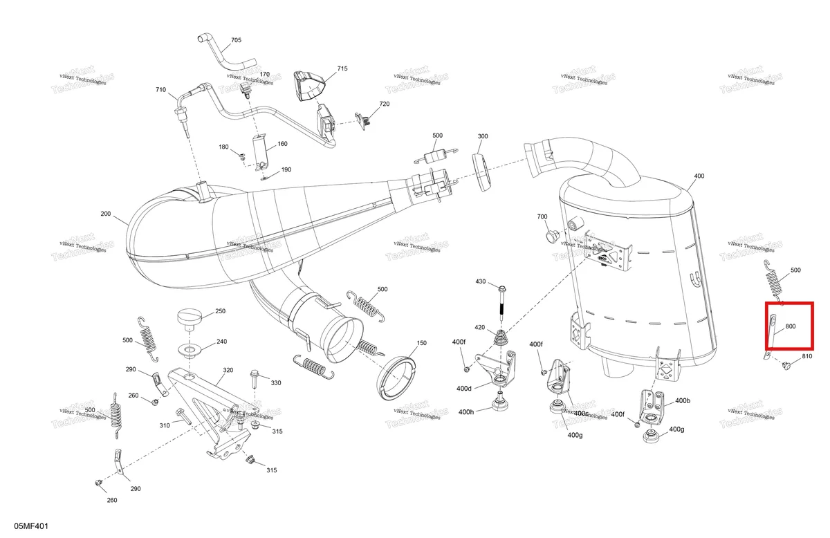 Деталь 514055644 на схеме узла 2026 Ski-Doo MXZ - RACING - 600 RS - BMTA - Neo Yellow - 15X137X1.75R Track Engine - Exhaust