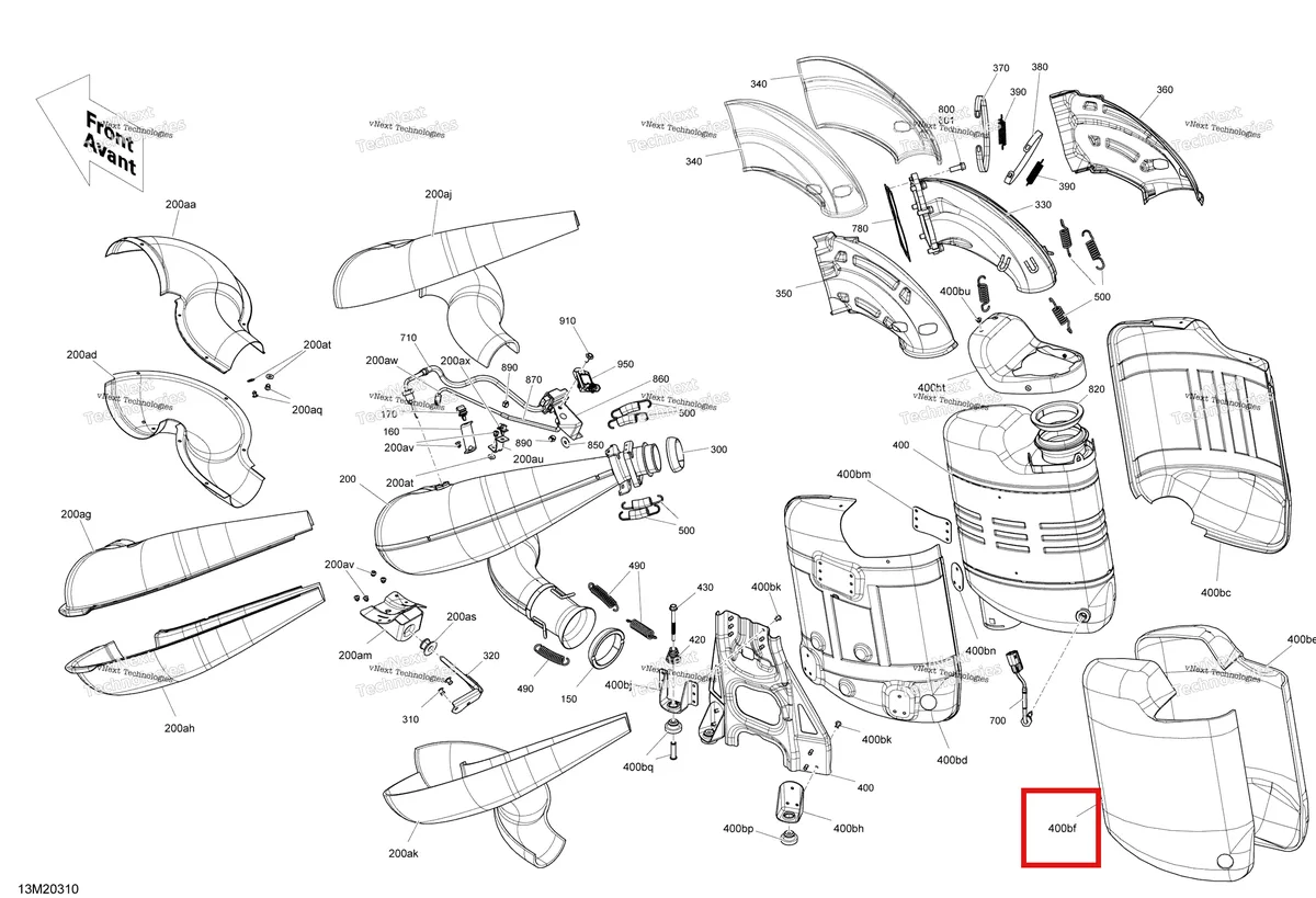 Деталь 514055696 на схеме узла 2020 Ski-Doo SUMMIT 850 E-TEC Turbo Engine - Exhaust