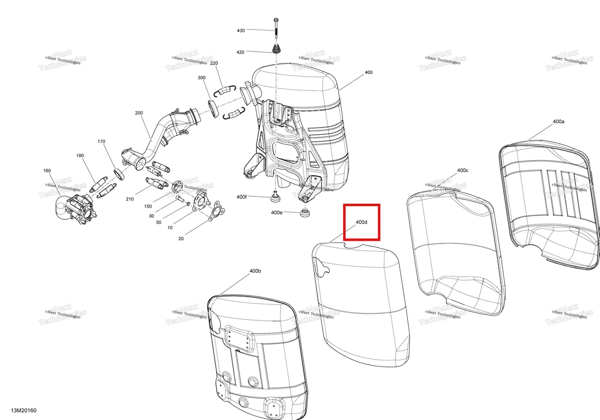 Деталь 514055712 на схеме узла 2020 Ski-Doo RENEGADE 600 ACE Engine - Exhaust