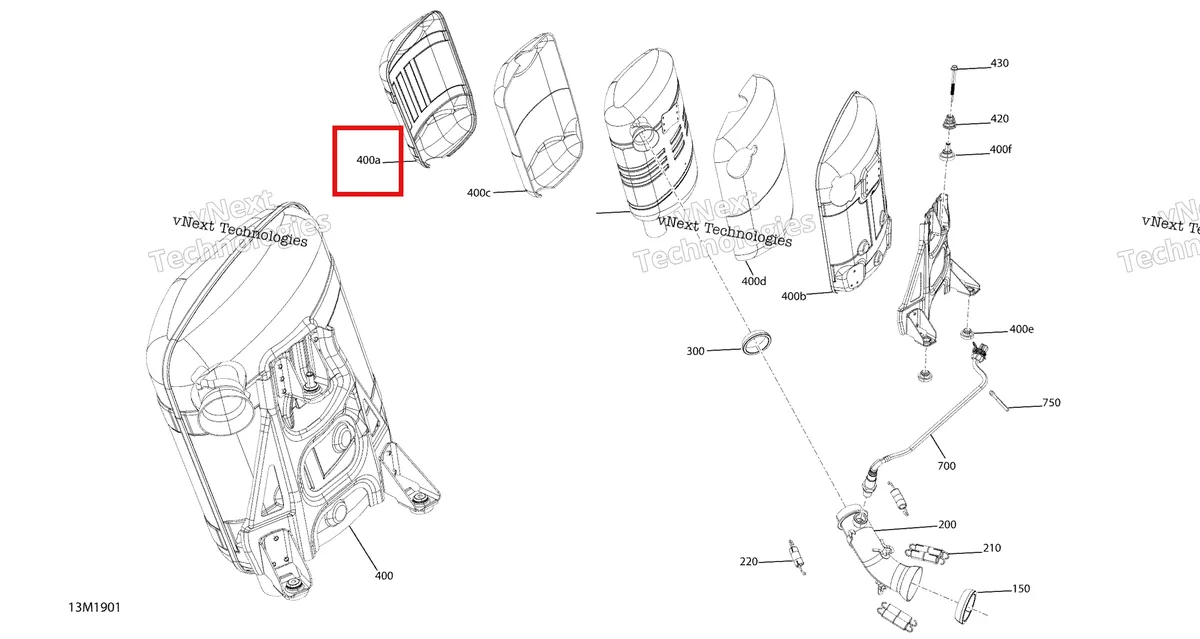 Деталь 514055793 на схеме узла 2019 Ski-Doo EXPEDITION SPORT 900 ACE Exhaust Rev Gen4 - 900 Ace