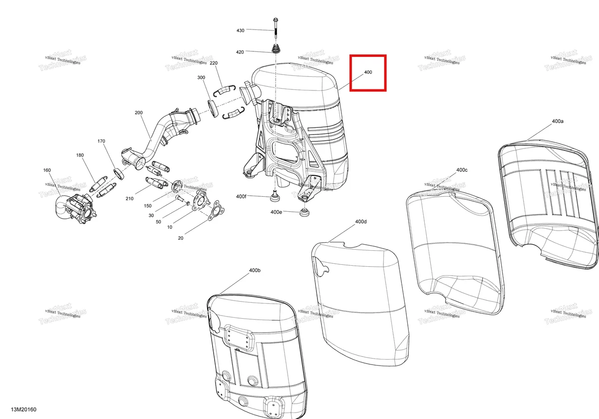 Деталь 514055802 на схеме узла 2020 Ski-Doo RENEGADE 600 ACE Engine - Exhaust