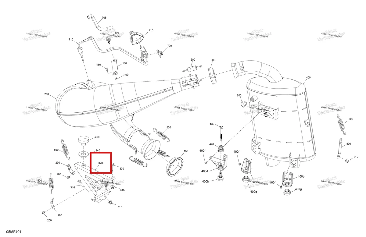 Деталь 514055830 на схеме узла 2026 Ski-Doo MXZ - RACING - 600 RS - BMTA - Neo Yellow - 15X137X1.75R Track Engine - Exhaust