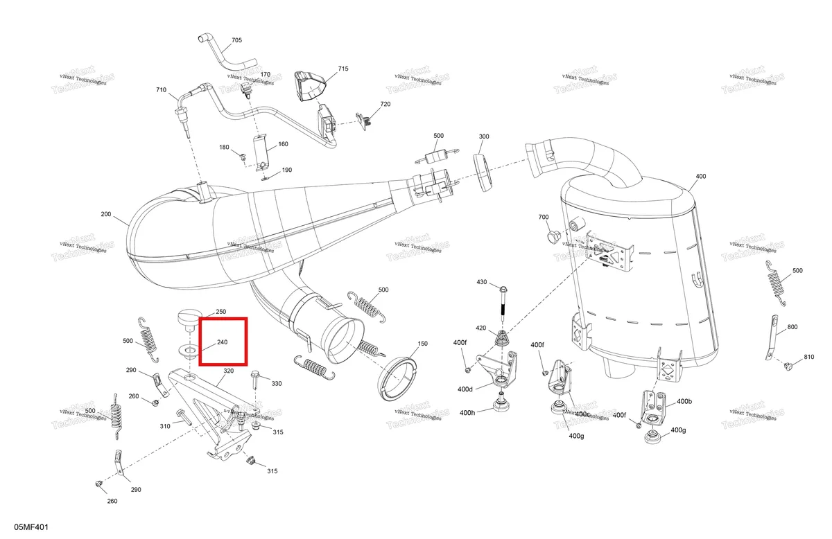 Деталь 514055831 на схеме узла 2026 Ski-Doo MXZ - RACING - 600 RS - BMTA - Neo Yellow - 15X137X1.75R Track Engine - Exhaust