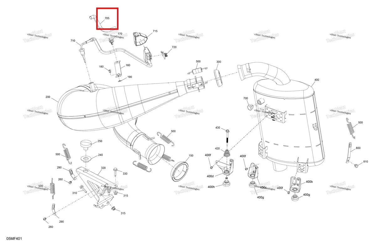 Деталь 514055832 на схеме узла 2026 Ski-Doo MXZ - RACING - 600 RS - BMTA - Neo Yellow - 15X137X1.75R Track Engine - Exhaust
