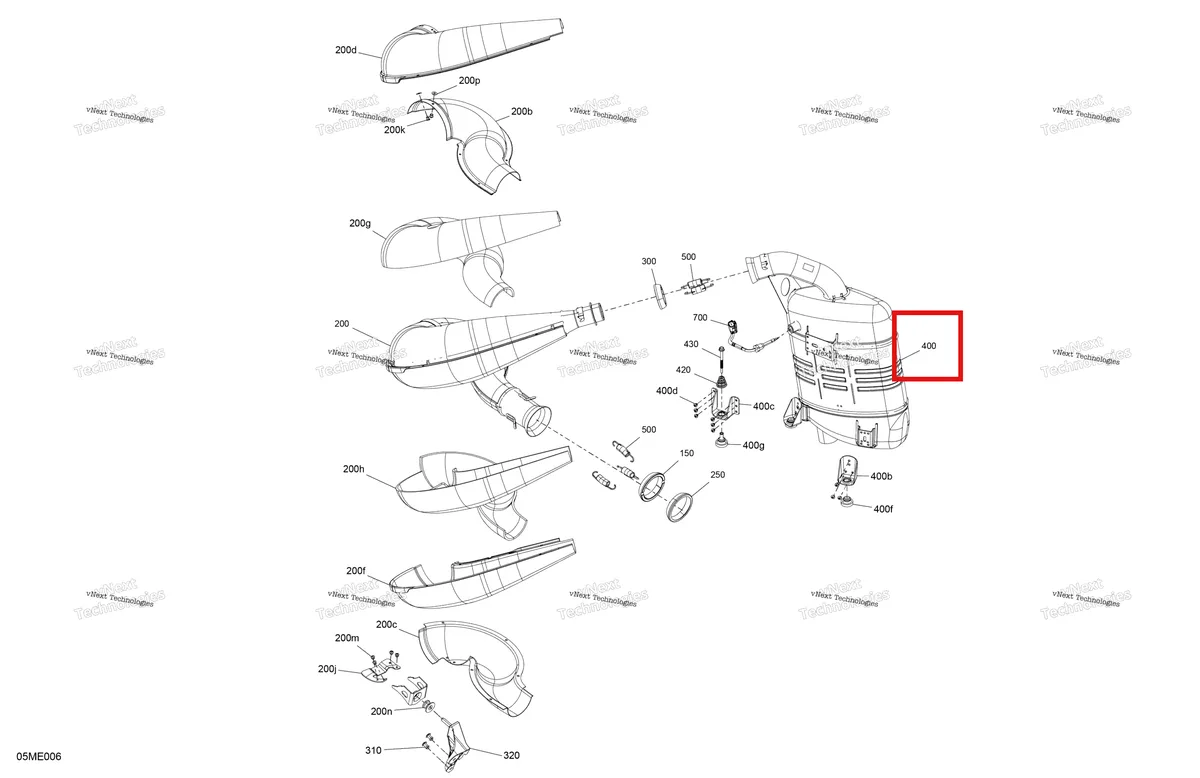 Деталь 514055927 на схеме узла 2025 Ski-Doo SUMMIT - 600 EFI - NEO + - TXSA - Deep Black - 146X15X1.75HF Track Engine - Exhaust