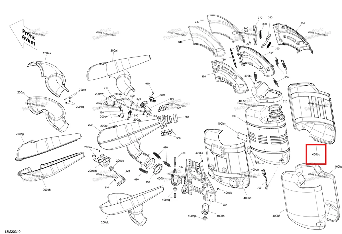 Деталь 514055986 на схеме узла 2020 Ski-Doo SUMMIT 850 E-TEC Turbo Engine - Exhaust