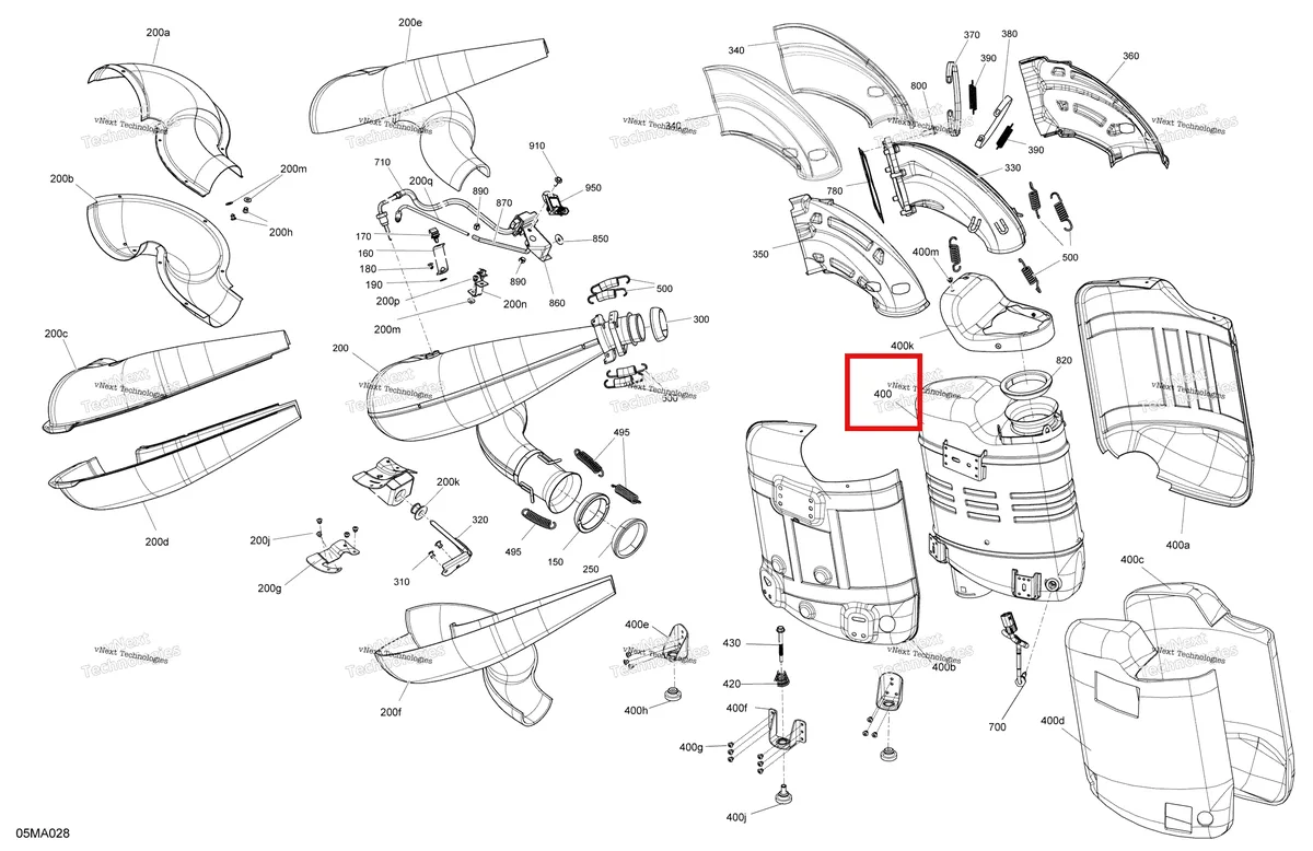 Деталь 514056047 на схеме узла 2021 Ski-Doo SUMMIT 850 E-TEC Turbo - X Engine - Exhaust