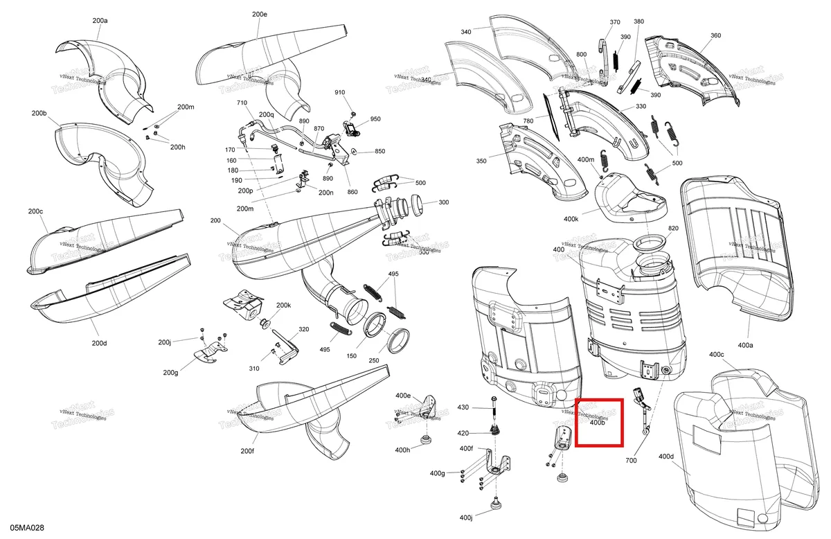 Деталь 514056068 на схеме узла 2021 Ski-Doo SUMMIT 850 E-TEC Turbo - X Engine - Exhaust