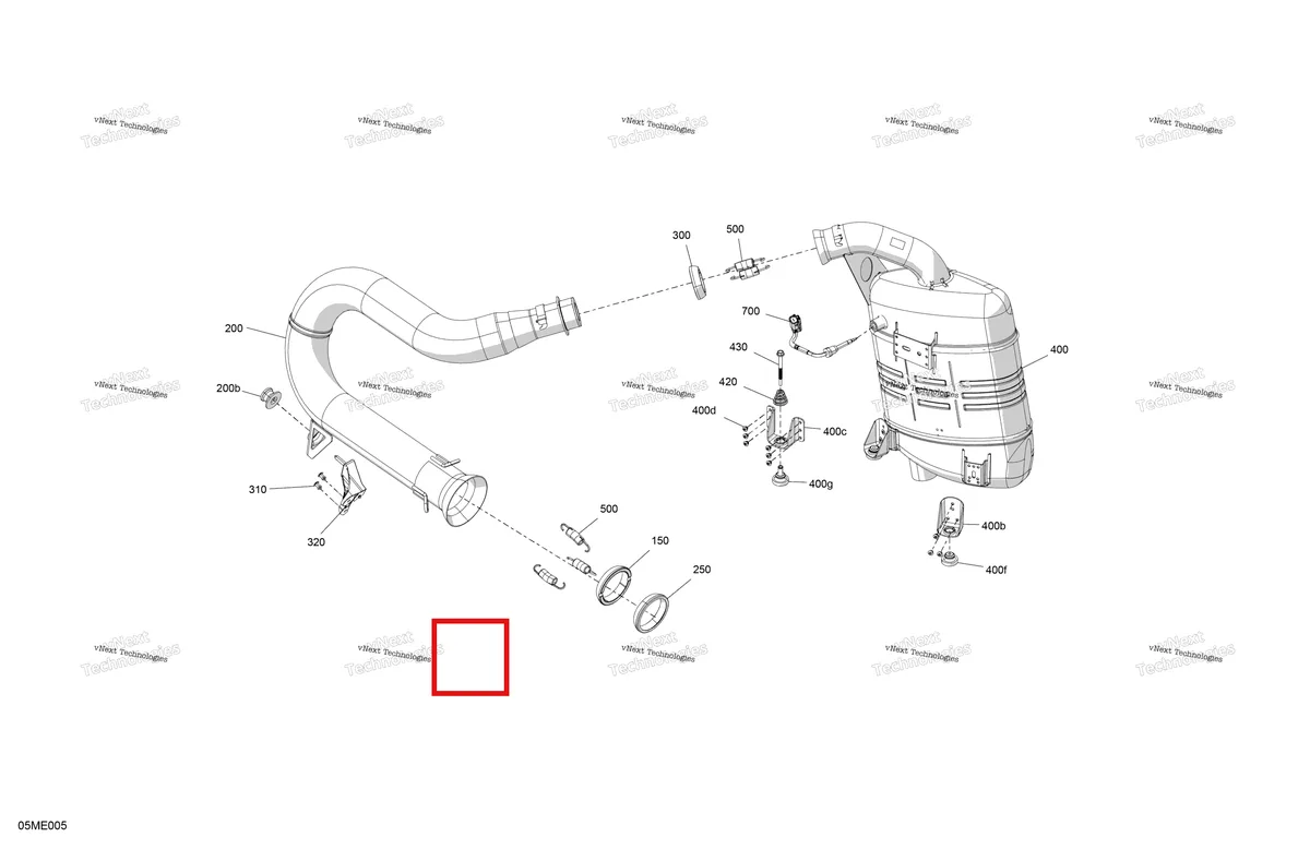 Деталь 514056402 на схеме узла 2025 Ski-Doo MXZ - 600 EFI - 45 - NEO - BBSA - Catalyst Gray - 120X14X1.0C Track Engine - Exhaust