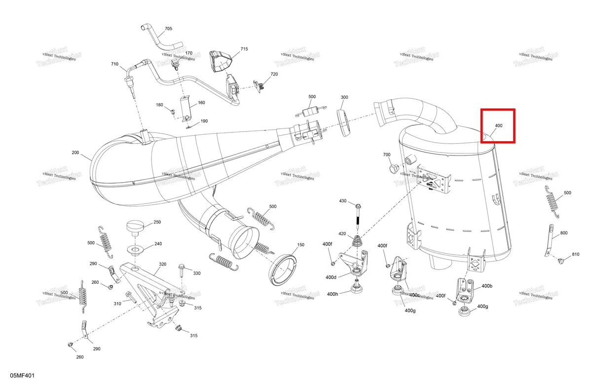 Деталь 514056441 на схеме узла 2026 Ski-Doo MXZ - RACING - 600 RS - BMTA - Neo Yellow - 15X137X1.75R Track Engine - Exhaust