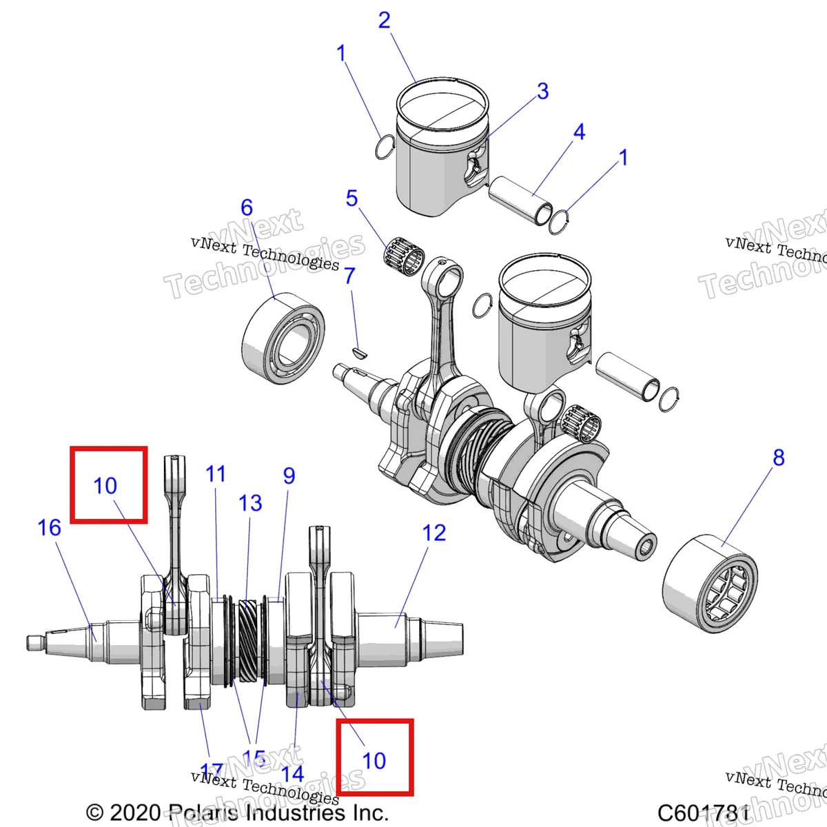 Деталь 5140944 на схеме узла Engine, Piston & Crankshaft