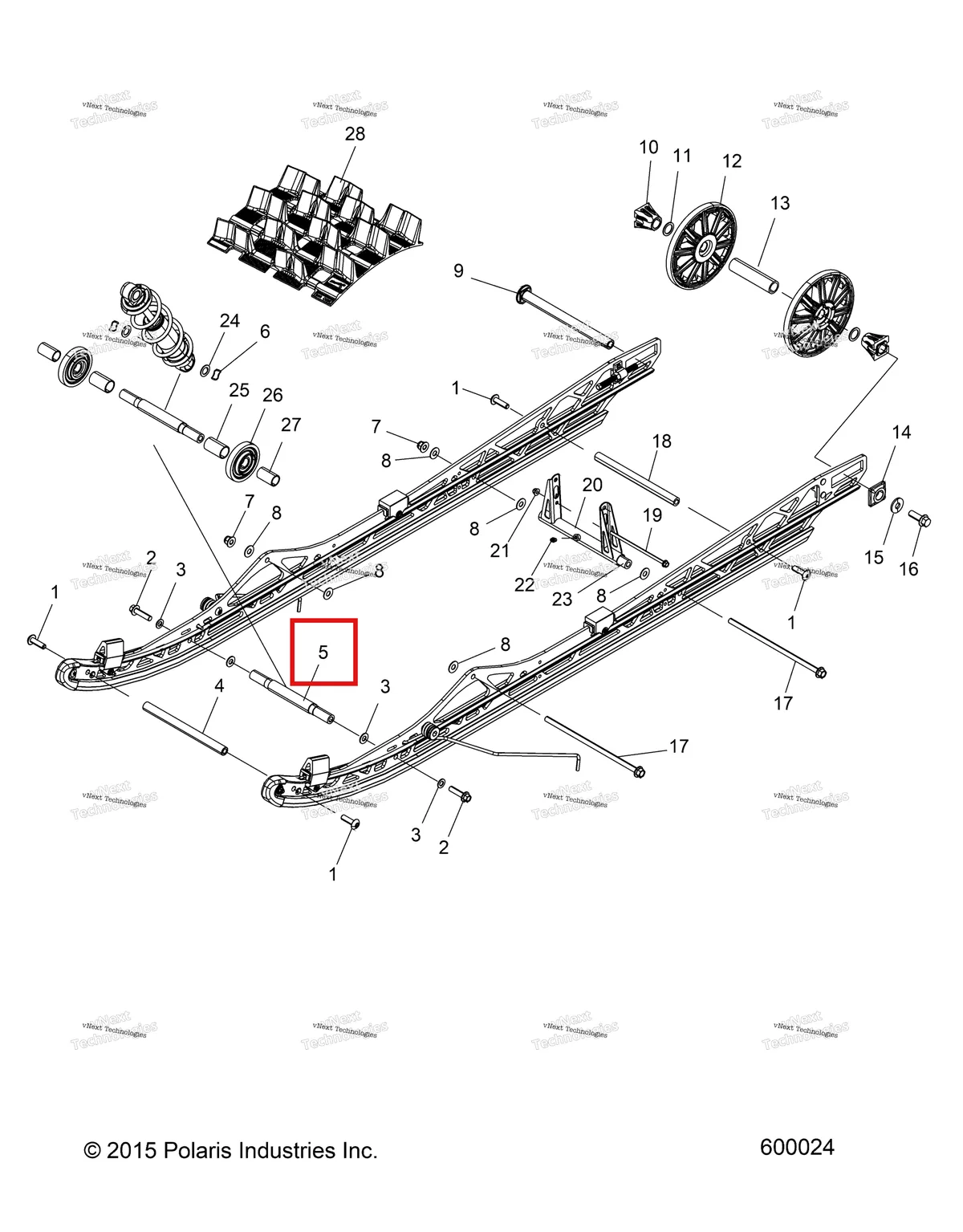 Деталь 5140954 на схеме узла Suspension, Rear
