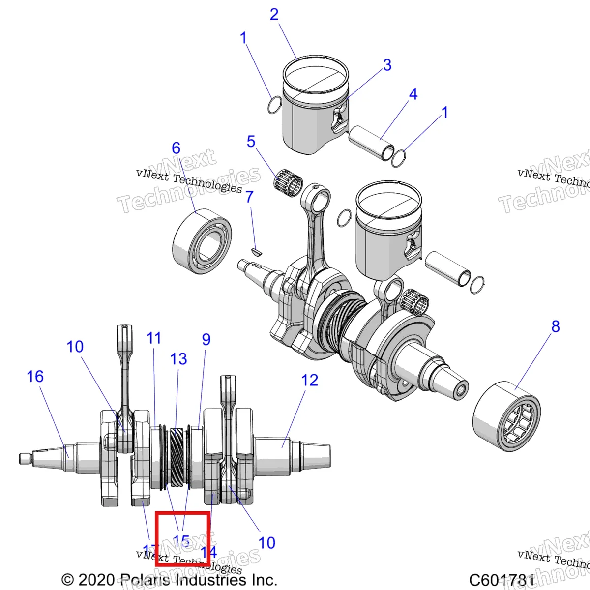 Деталь 5141297 на схеме узла Engine, Piston & Crankshaft