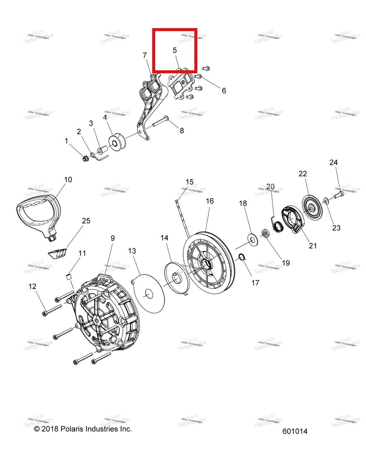 Деталь 5142306 на схеме узла 2022 Polaris 850 RMK PRO 155 2.75