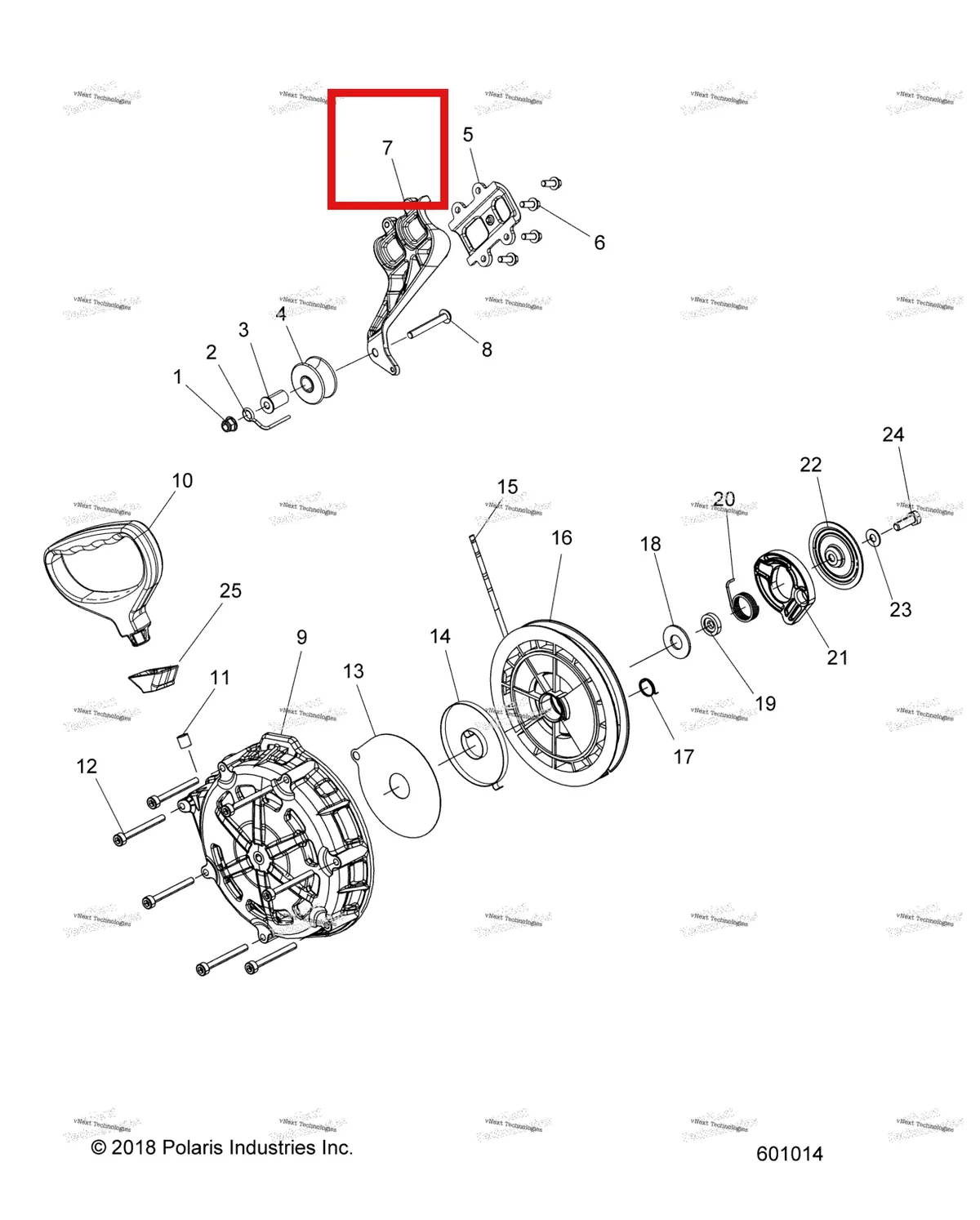 Деталь 5142307 на схеме узла 2022 Polaris 850 RMK PRO 155 2.75