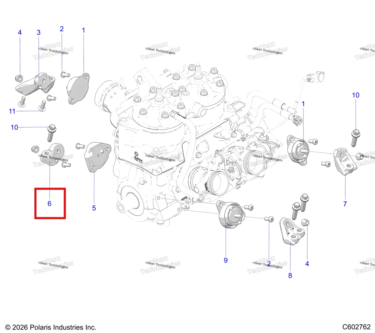 Деталь 5142413 на схеме узла Engine, Mounting & Long Block