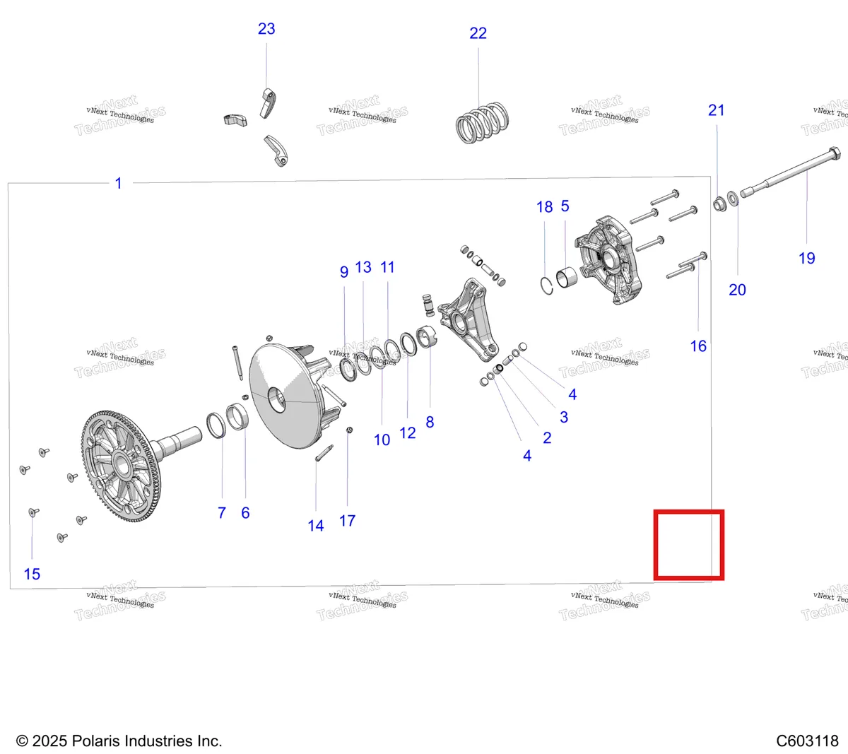 Деталь 5142519 на схеме узла Drive Train, Clutch, Primary
