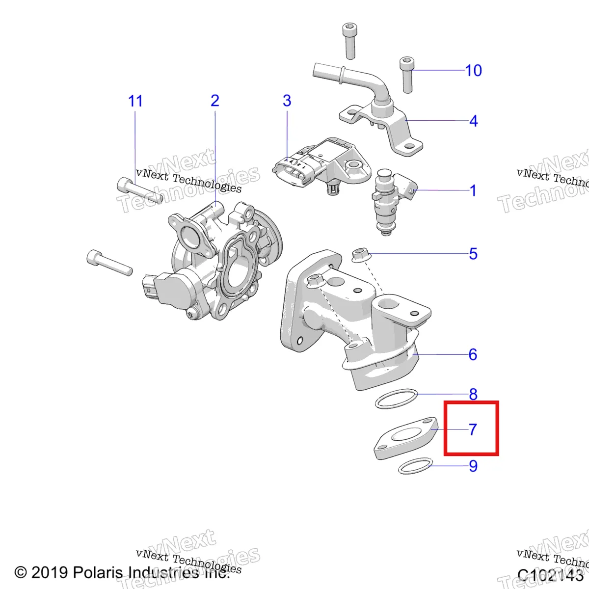 Деталь 5143148 на схеме узла Engine, Fuel Injection