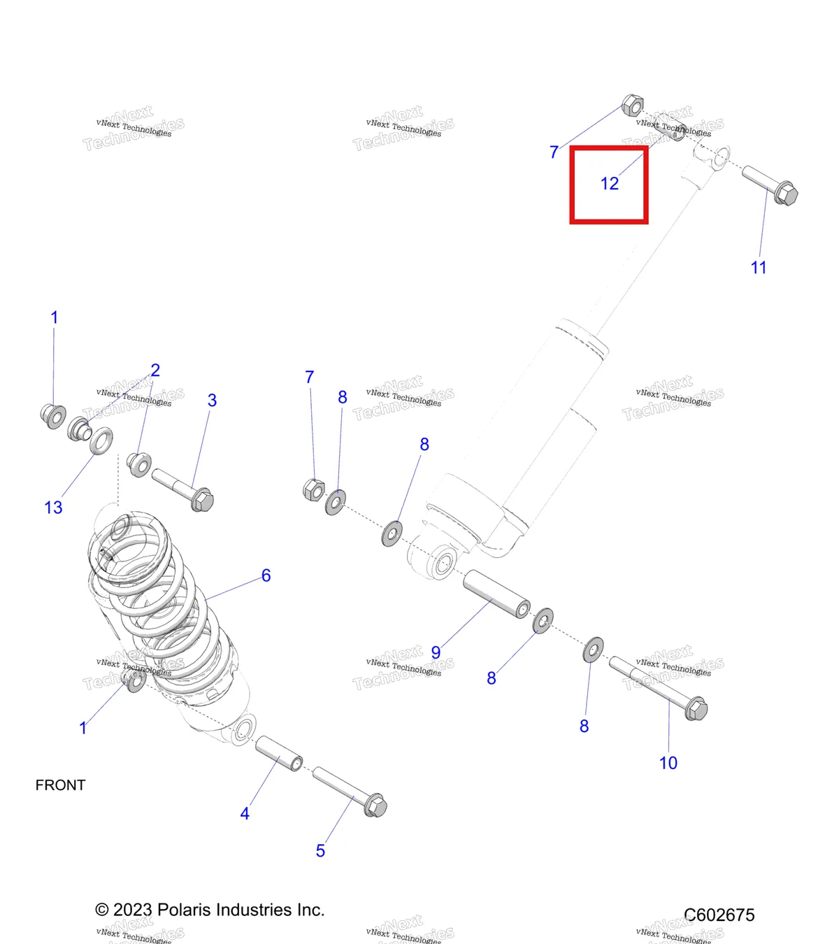 Деталь 5143212 (Бегун) на схеме узла Suspension, Shock Mounting And Spring (C602675)