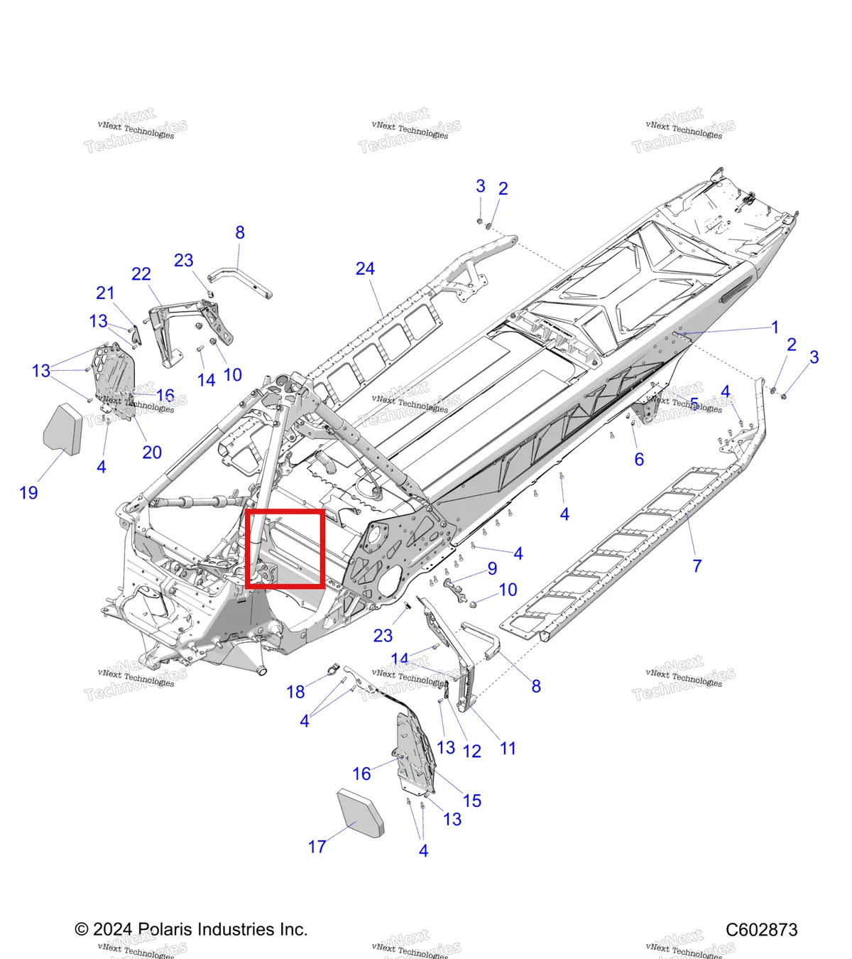 Деталь 5143788 на схеме узла Chassis, Footrests, And Running Boards