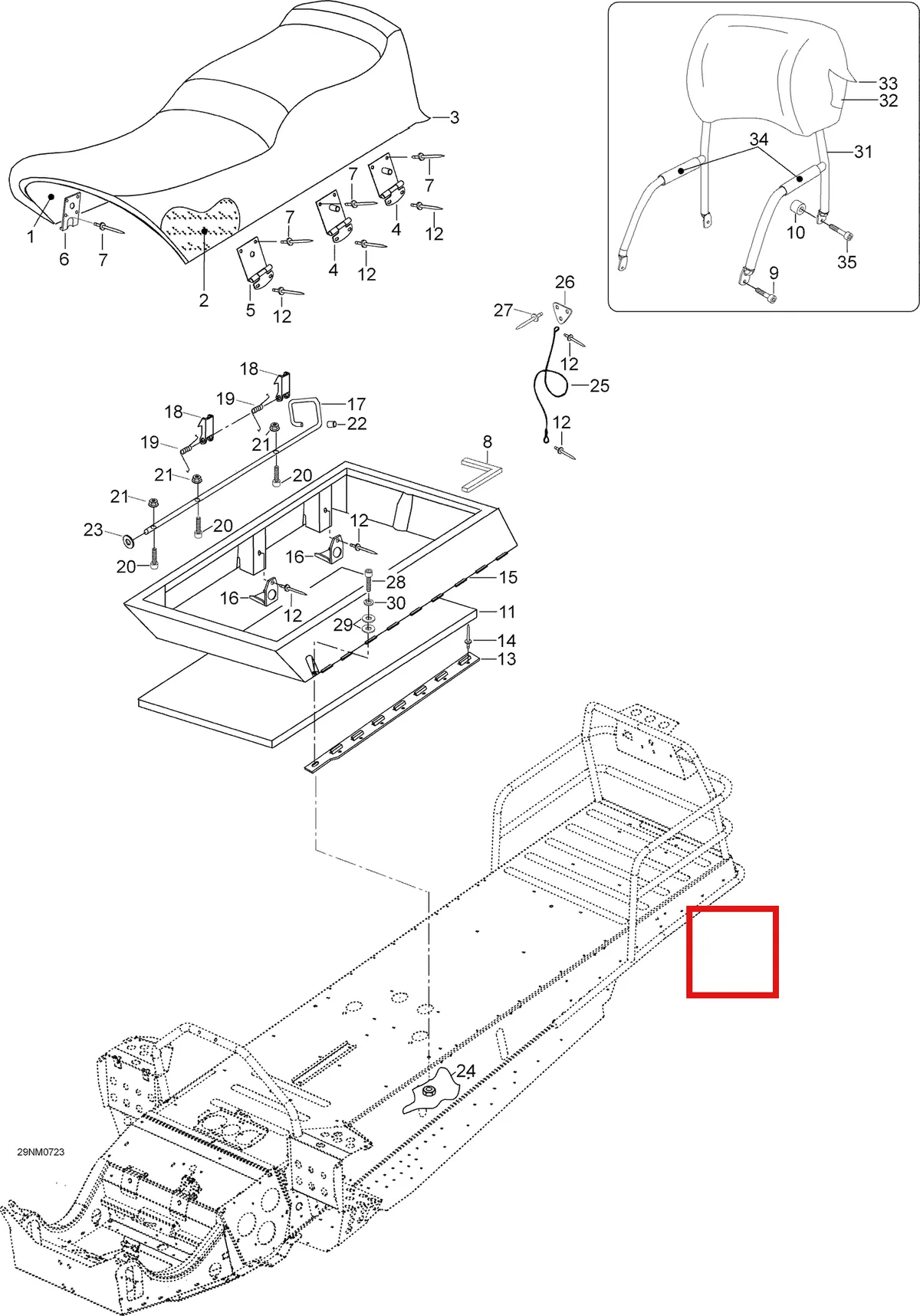 Деталь 5144029 (Деталь L.h. Clip Plate) на схеме узла 09- Seat