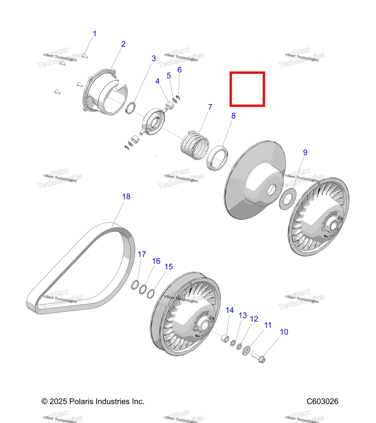 Деталь 5144803 на схеме узла Drive Train, Clutch, Secondary