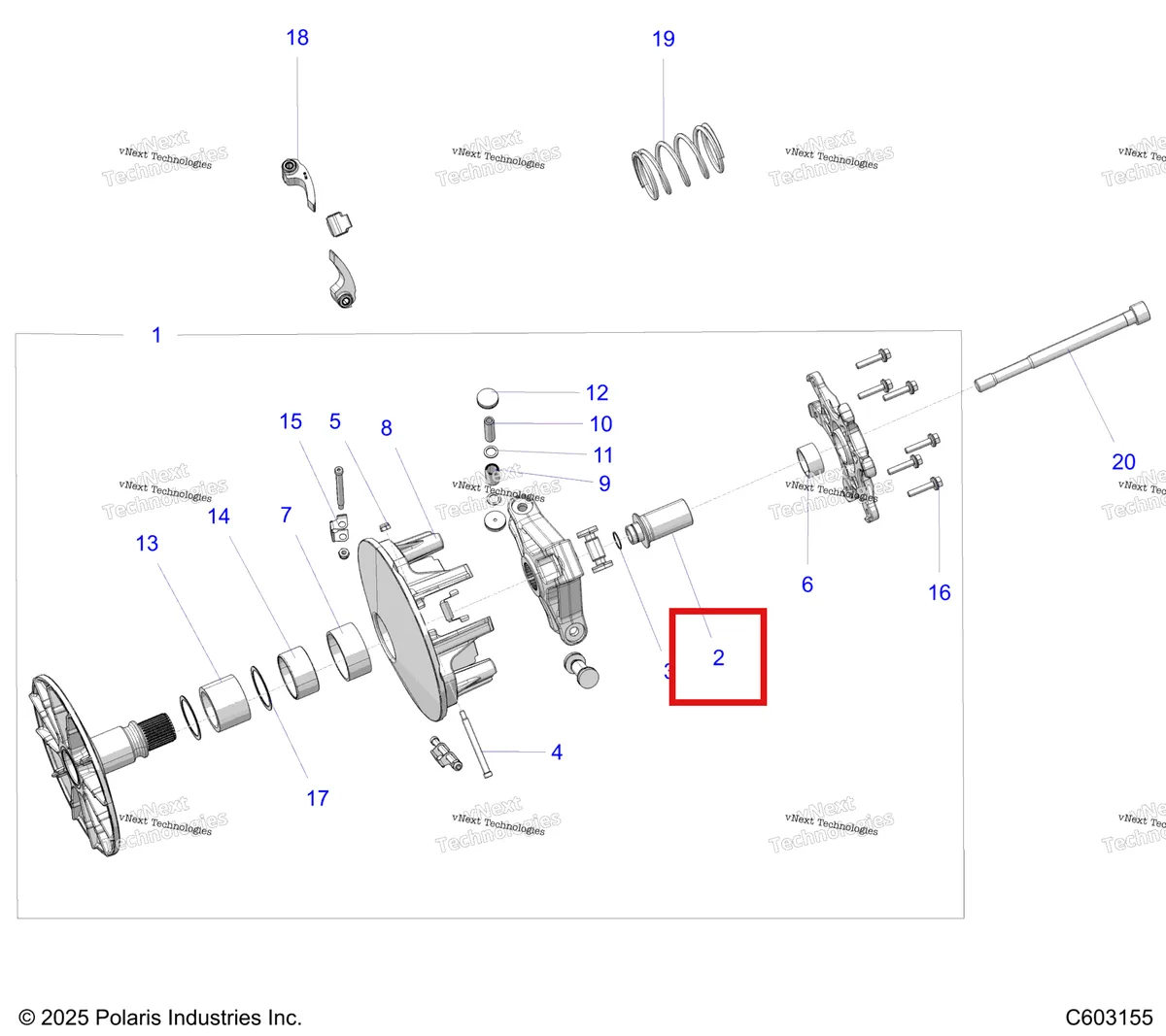 Деталь 5144854 на схеме узла Drive Train, Clutch, Primary