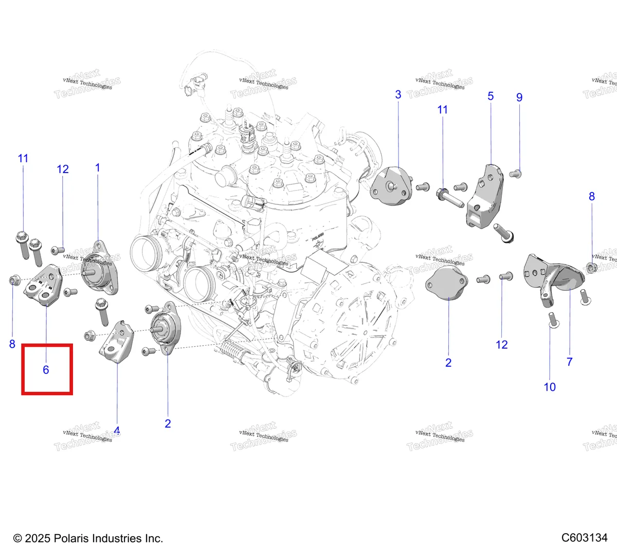 Деталь 5145064 на схеме узла Engine, Mounting & Long Block S27ajn8rs