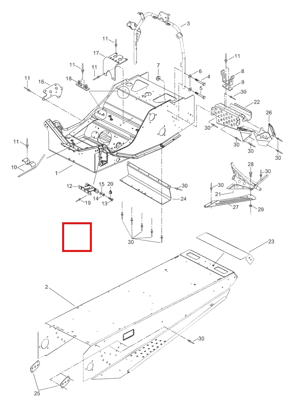 Деталь 5146156 (Деталь Frame Assy. Includes Items 1 Thru 2) на схеме узла 09- Frame