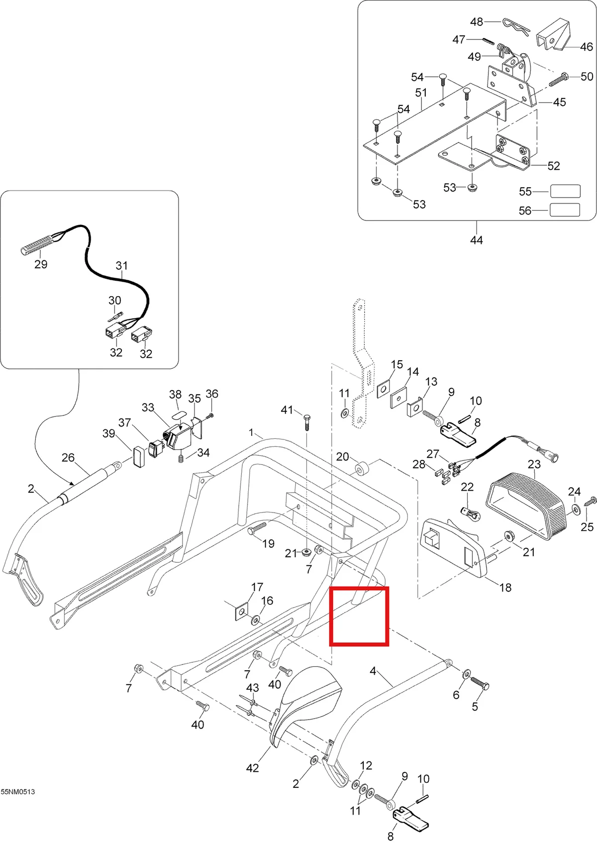 Деталь 5146808 (Деталь Rack Assy) на схеме узла 09- Luggage Rack