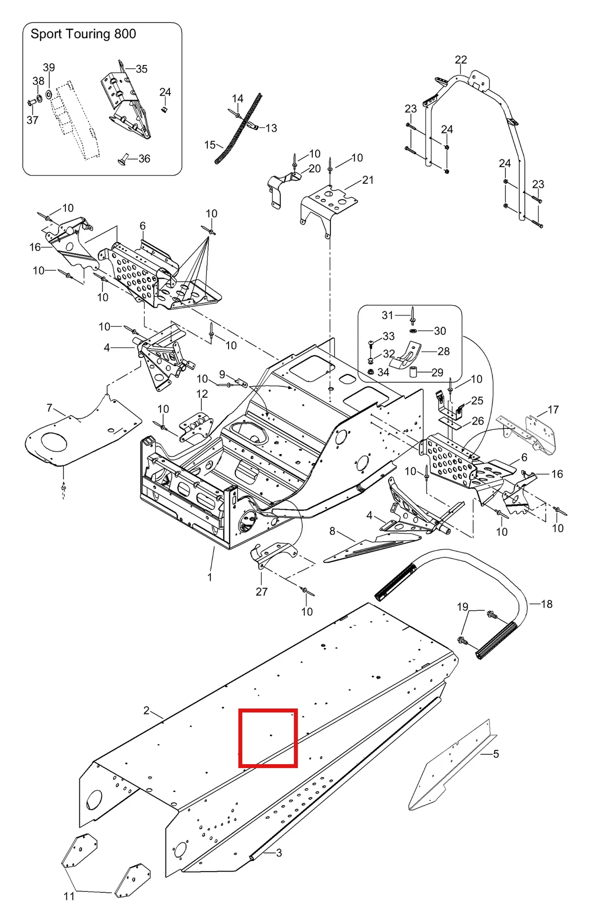 Деталь 5147915 (Деталь Frame Assy. Includes Items 1 Thru 2) на схеме узла 09- Frame