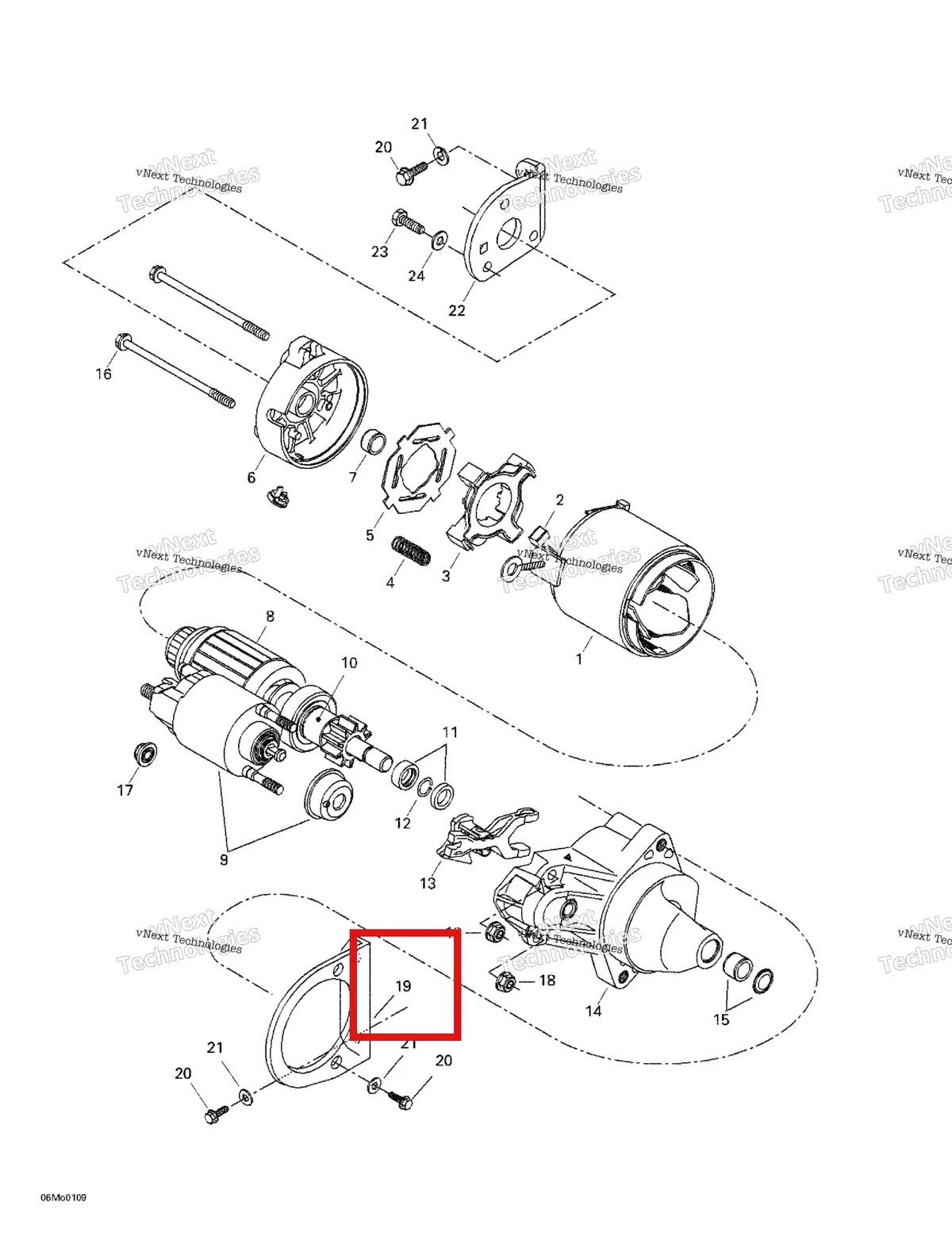 Деталь 515175142 (Деталь Starter Bracket, Pto) на схеме узла 2001 Ski-Doo Formula Deluxe 500/600/700 Electric Starter