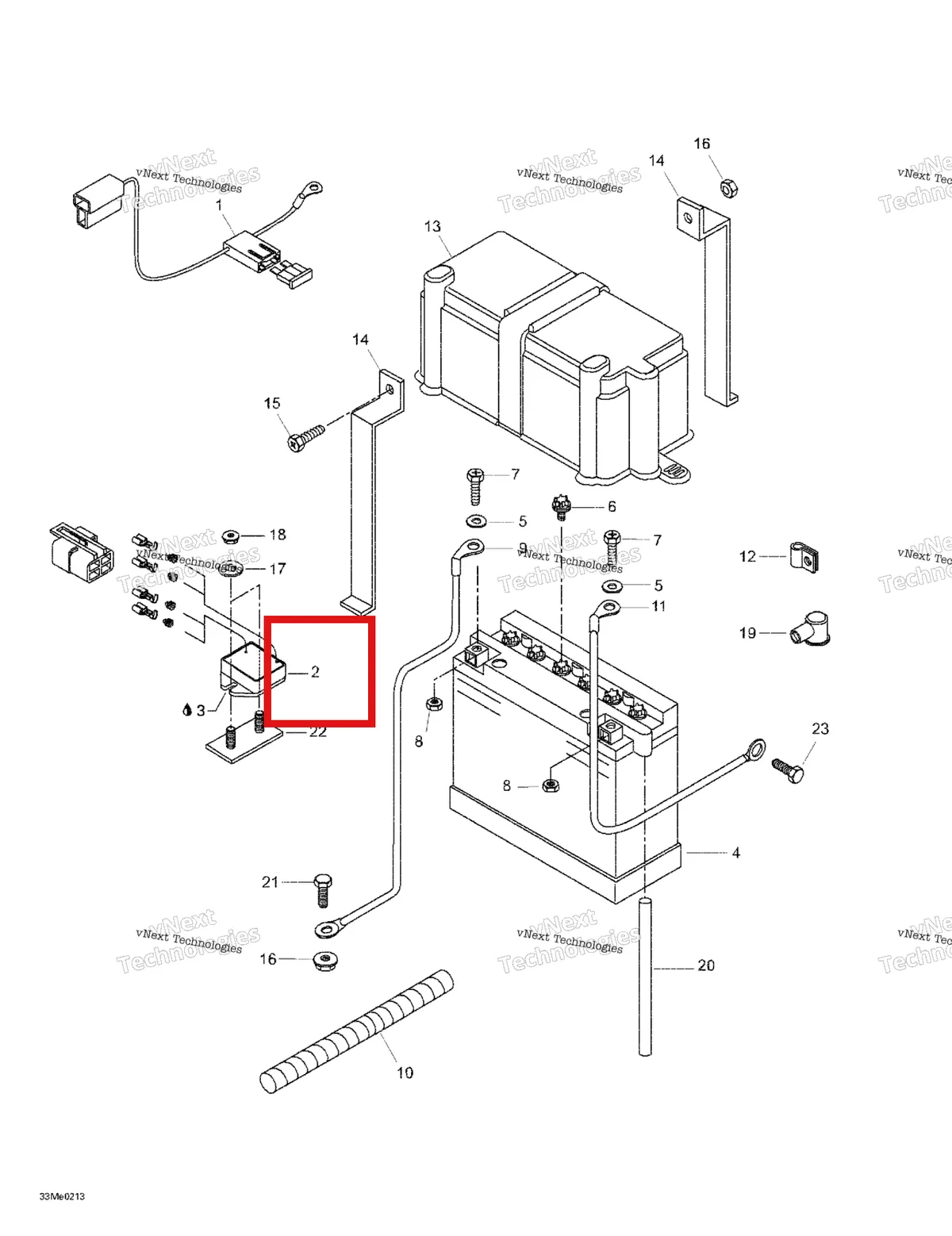 Деталь 515175546 на схеме узла 2002 Ski-Doo Skandic 500/600 Electrical System 2