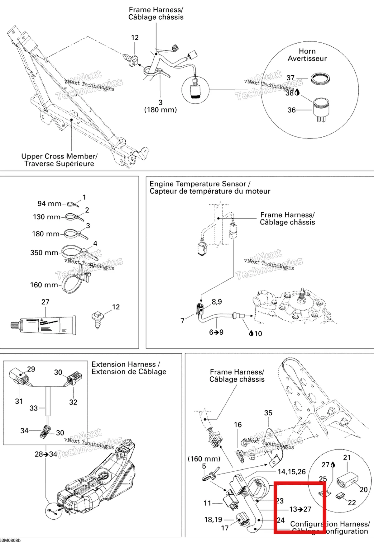 Деталь 515175721 на схеме узла 2008 Ski-Doo GTX SPORT 500SS Electrical Accessories 2