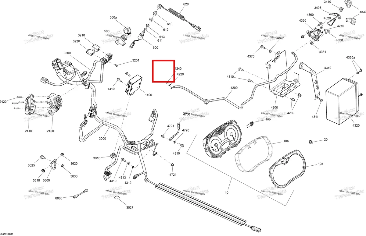 Деталь 515175817 (Разъем) на схеме узла 2020 Ski-Doo EXPEDITION SPORT 550F Electrical System