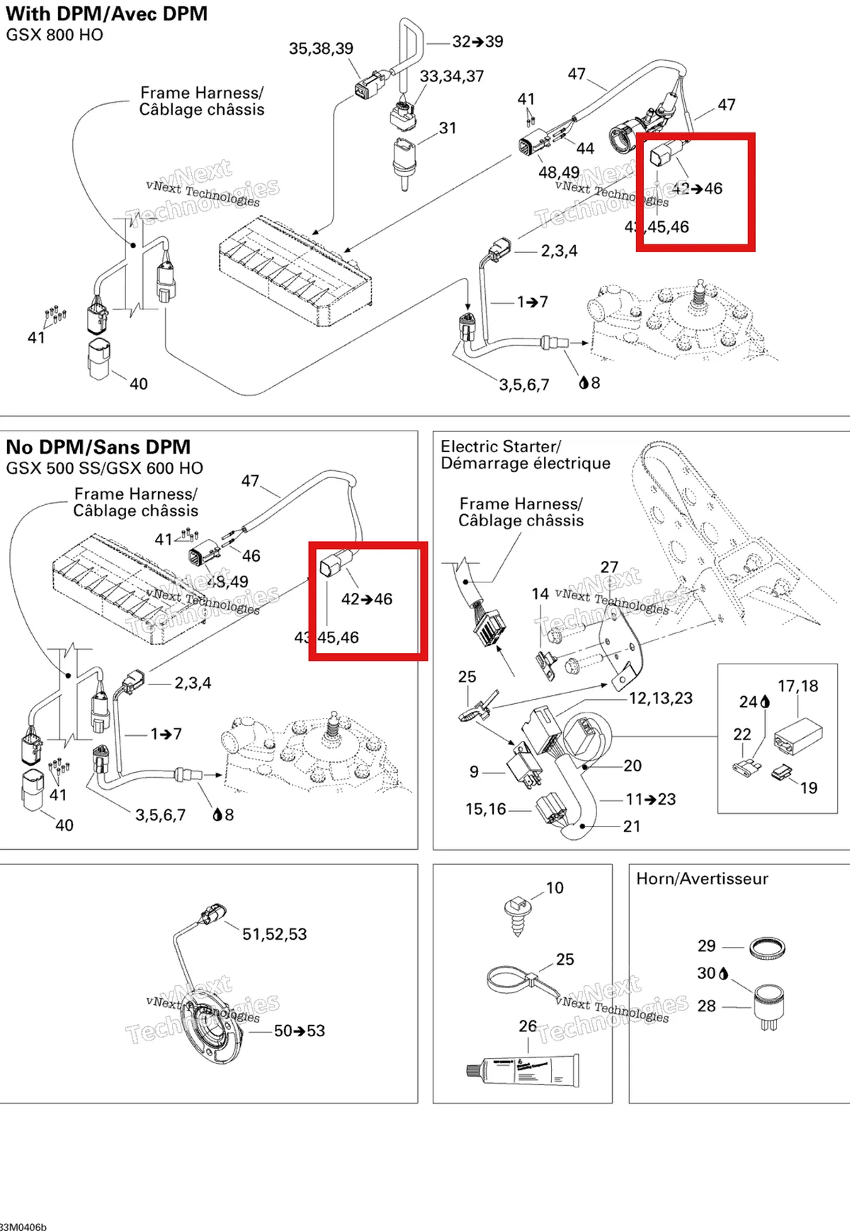 Деталь 515175822 (Деталь Harness Ass'y. Includes 26 To 29) на схеме узла 2004 Ski-Doo GSX 500SS Electrical System 2