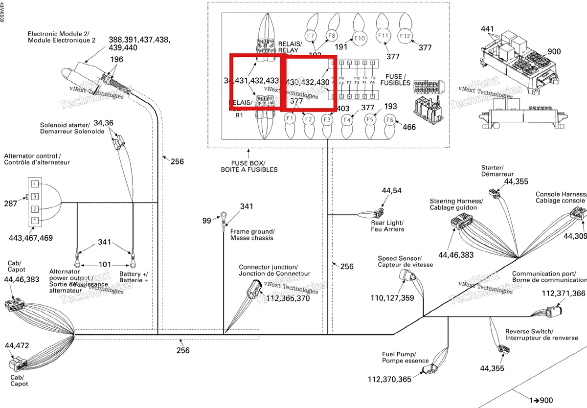Деталь 515175855 на схеме узла 2005 Ski-Doo Legend V-1000 Electrical Harness