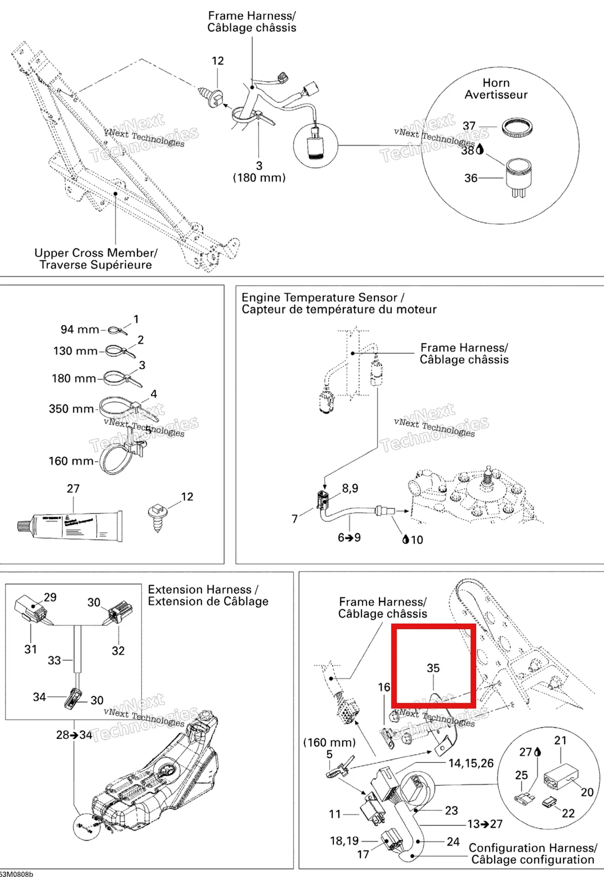 Деталь 515176020 на схеме узла 2008 Ski-Doo GTX SPORT 500SS Electrical Accessories 2
