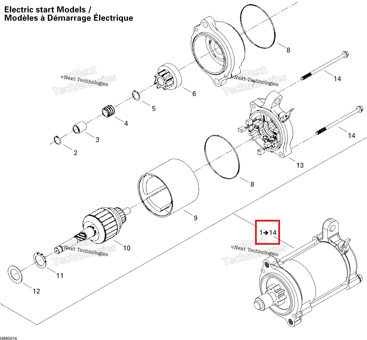 Деталь 515176094 на схеме узла 2006 Ski-Doo Freestyle 300F Electric Starter