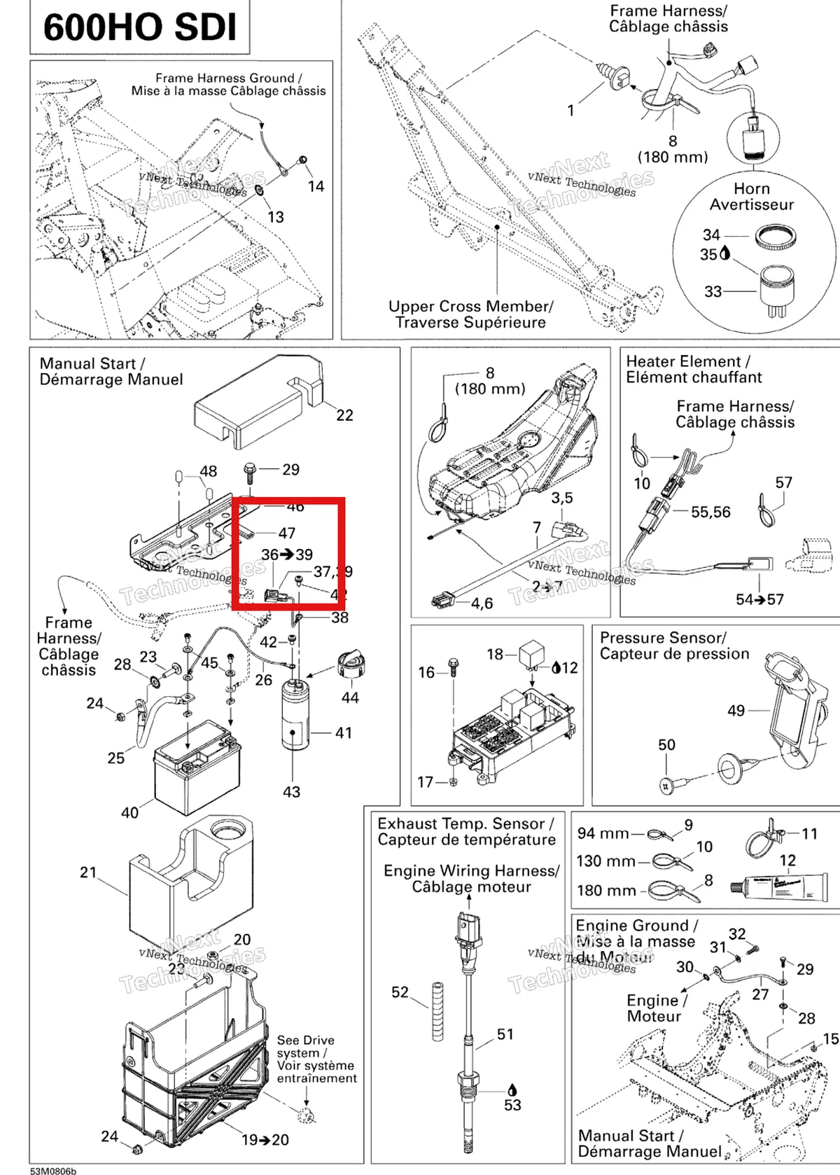 Деталь 515176120 на схеме узла 2008 Ski-Doo Summit Adrenaline 600HO SDI Electrical Accessories 2