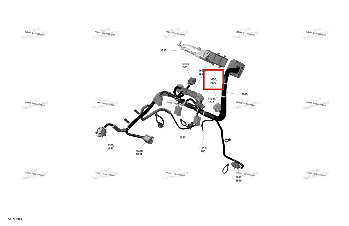 Деталь 515176176 (Кожух) на схеме узла 2027 Ski-Doo RENEGADE - Adrenaline with Enduro Package - 900 ACE - UNVA - Deep Black - 15X137X1.25IR Track Rotax - Engine Harness And Electronic Module