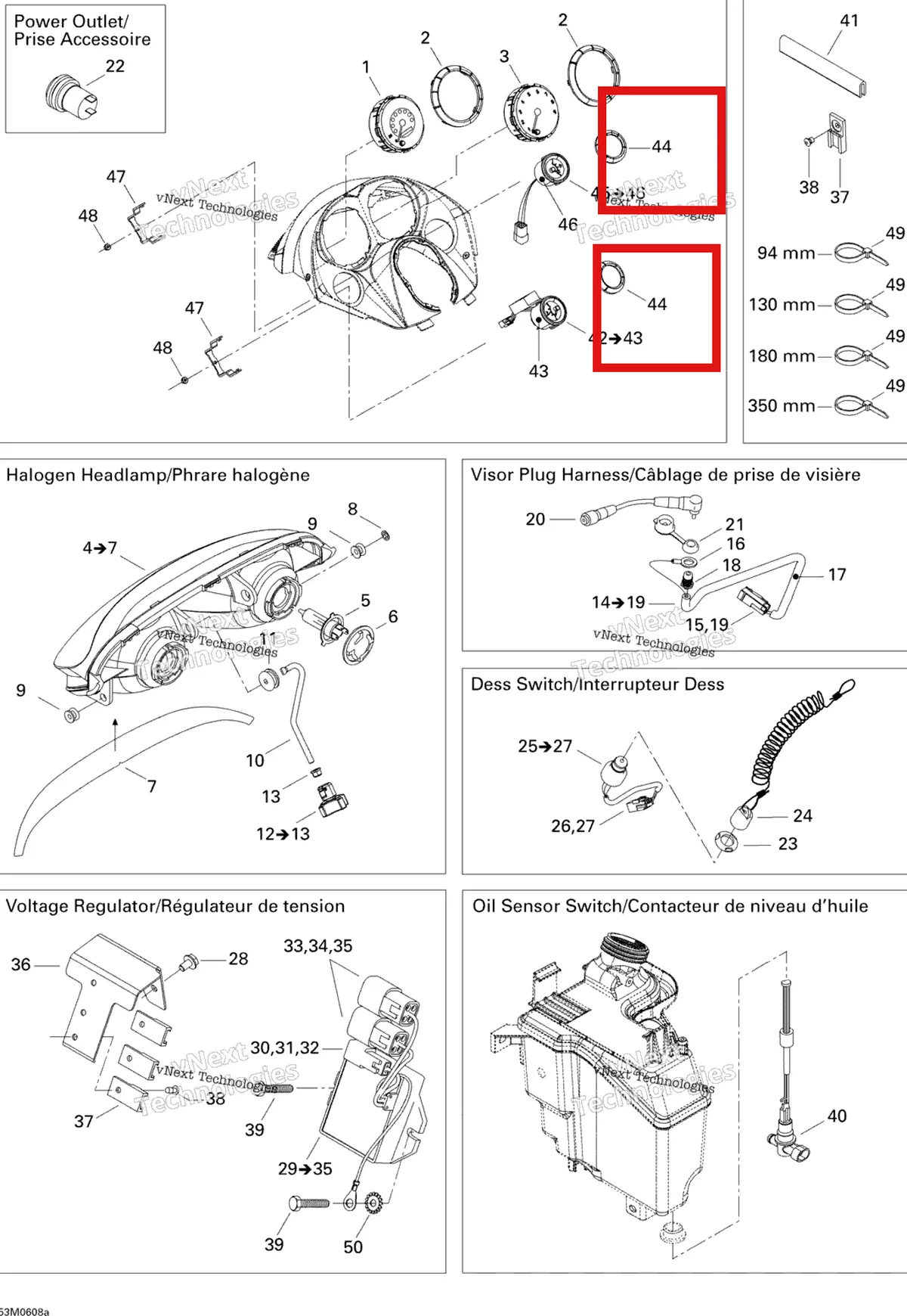 Деталь 515176181 на схеме узла 2006 Ski-Doo GTX 600 HO SDI Electrical Accessories 1