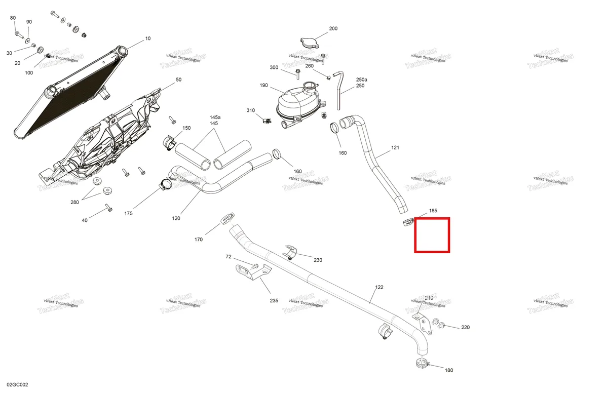 Деталь 515176260 на схеме узла 2023 Can-Am Outlander 450 EFI - STD Engine - Cooling