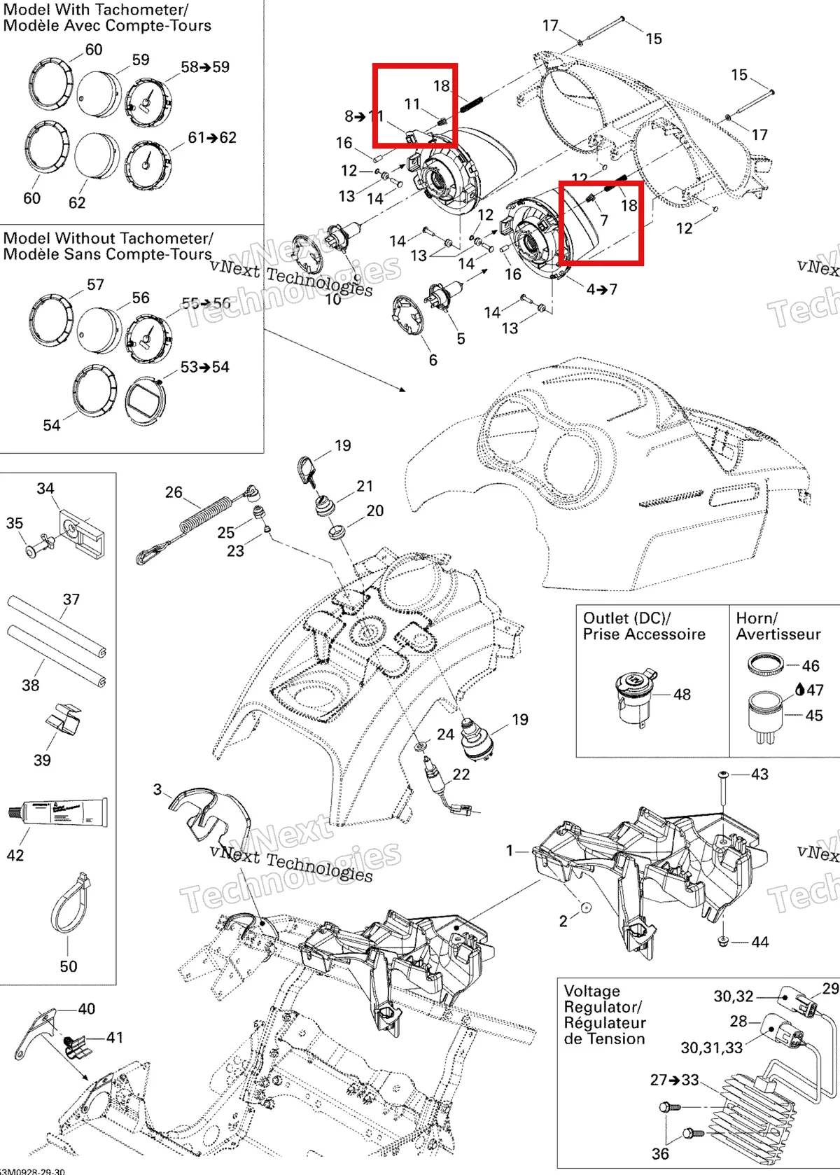 Схема применяемости: Пластиковый вставка Ski-Doo Skandic Tundra (2009) (515176339)